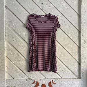 Burgundy T-Shirt Dress